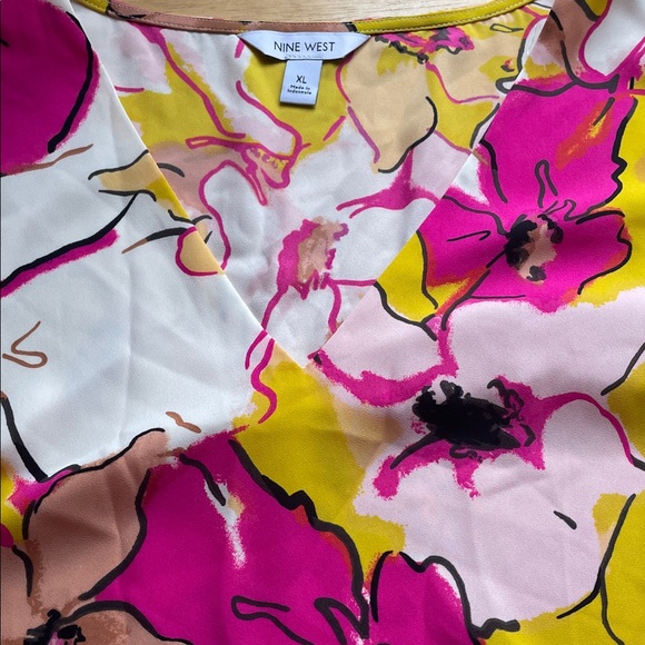 Pink and Yellow Floral Tank Top - Picture 3 of 6